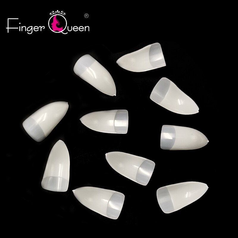Finger queen 500 stuks verpakking met puntige, adelaarsvormige nepnagels, ultradunne adelaarsklauw nepnageltips, natuurlijke tip van acryl