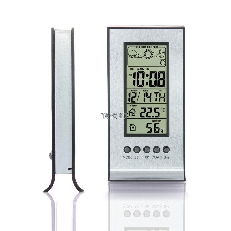 Digital Weather Station Wireless Indoor Outdoor Daily Clock Snooze Forecast Calendar Clock Hygrometer M13