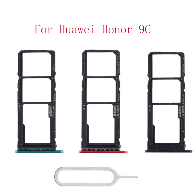 Vervanging Voor Huawei Honor 9C Sim Card Tray Slot Houder Socket Adapter Connector Container Onderdelen