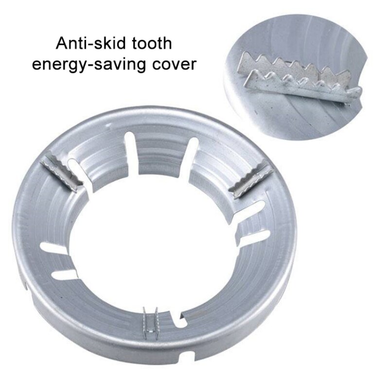 Gas Stove Fire Ring Stainless Steel Accessories Insulation Gas Stove Cover Ring Reducer Pot Rack Energy Saving 8 Holes Windproof