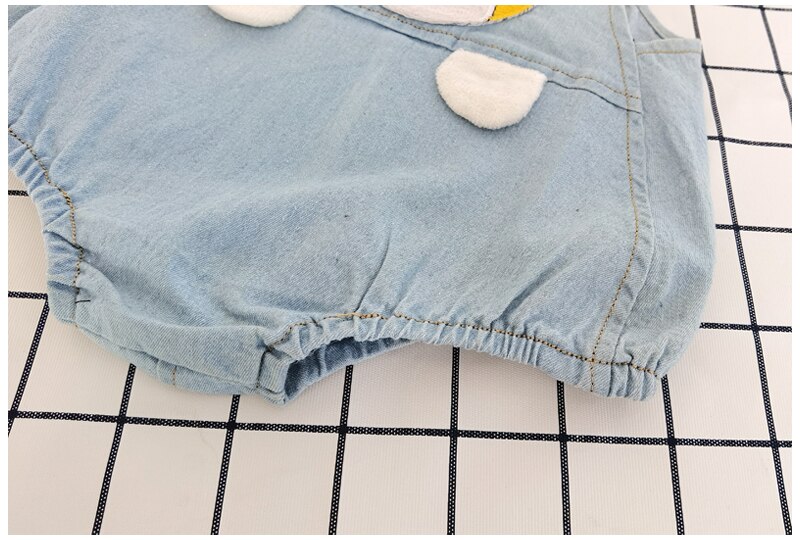 DIIMUU Summer Baby Boy Girl Bodysuit Button Jumpsuit Cartoon Cotton Sleeveless Backless Solid Outfits Newborn Shorts Clothes