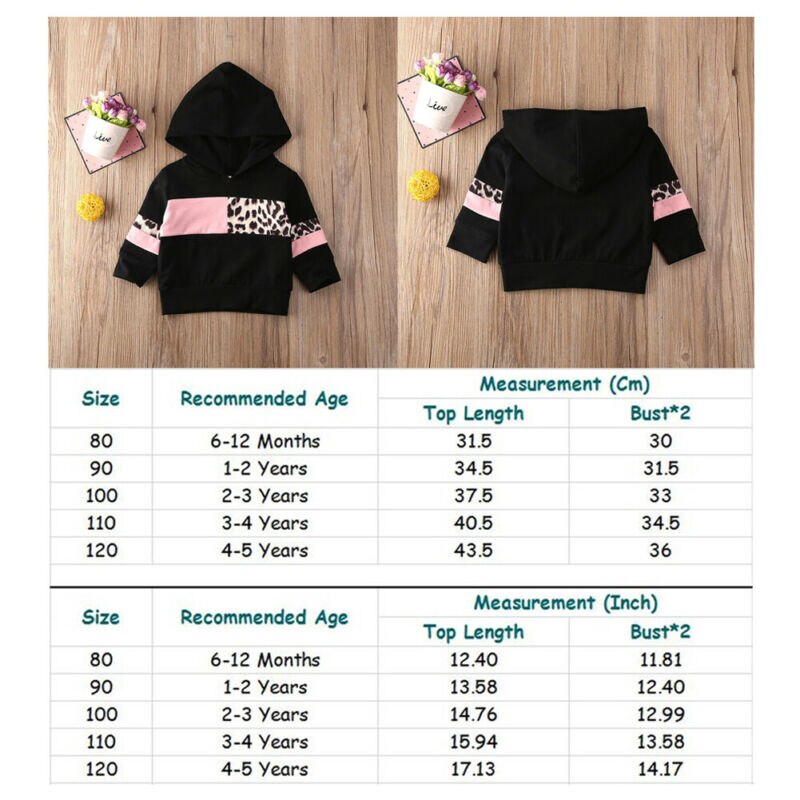 CANIS-Sudadera con capucha de manga larga para niños pequeños, Top de retales con capucha, sudaderas con capucha con estampado de leopardo, camisa