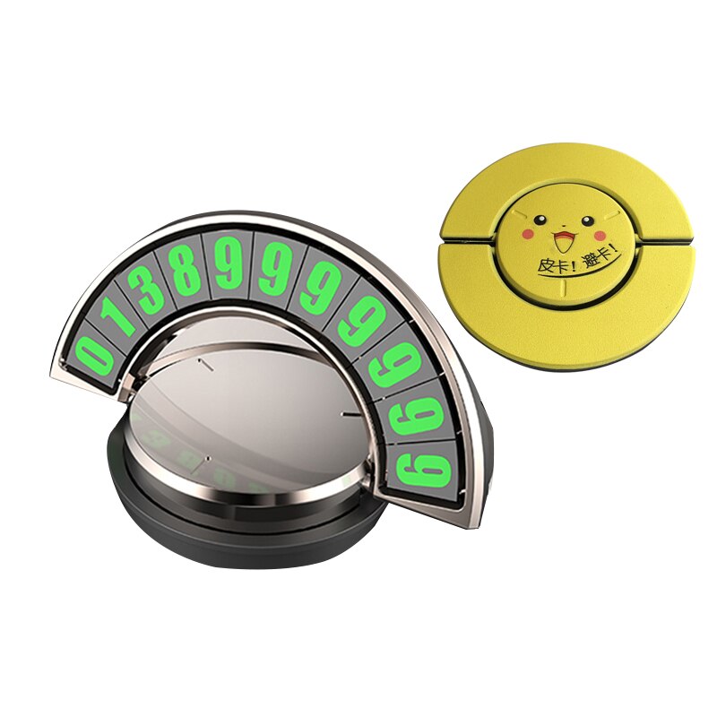 Nano-lijm fluorescentie draaibare auto tijdelijke parkeerplaats telefoonnummer kentekenplaat lichtgevende plaat auto stickers