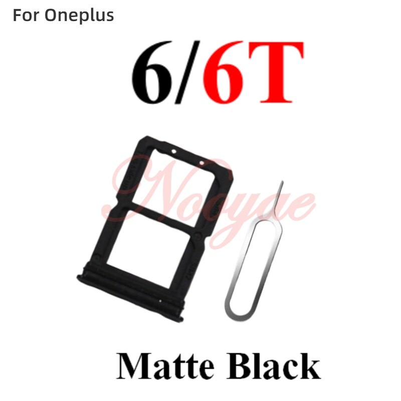 Novaphobat Nokia6.1 recambio de bandeja para tarjeta Sim para Nokia 5,1 6,1 6 6 7 8 Plus ranura para tarjeta Sim Adaptador ranura lector pista: 6 -- 6T Matte black