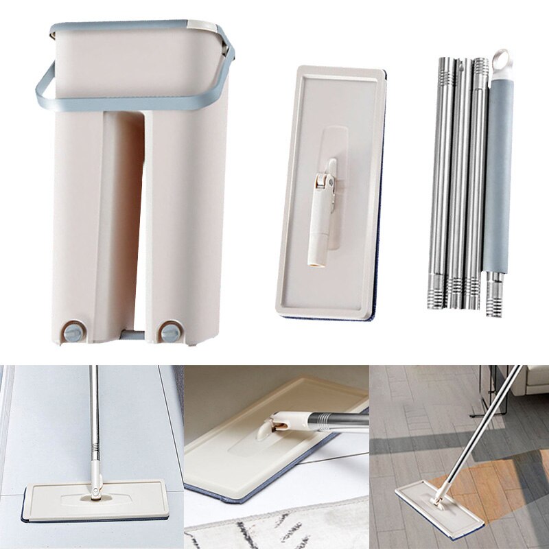 Magie Automatische Spin Mopp Vermijden Hand Wassen Ultrafijne Vezels Schoonmaakdoekje Huis Keuken Houten VA