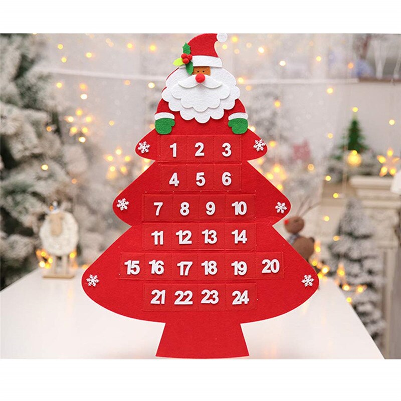 Jule adventskalender søt julenisse far julepynt hjem jul kunstig håndverk hengende ornament