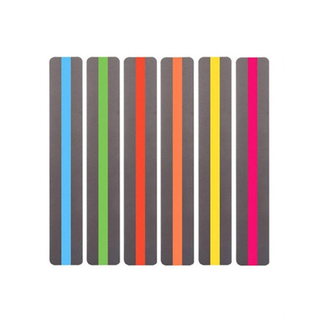 6pcs Reading Guide Highlighter Strips Colored Overlays Colorful Bookmarks Tracking Rulers Helps With Dyslexia For Kids Teacher: Default Title