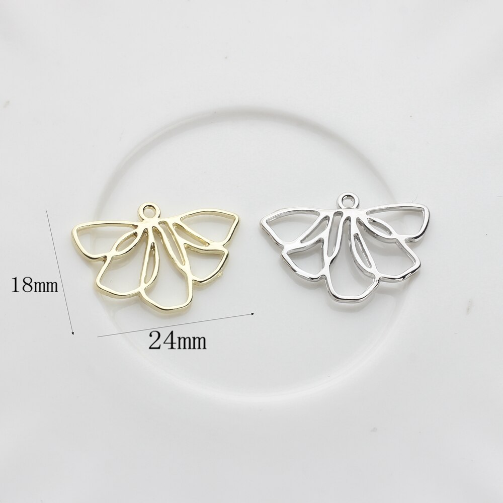 Zink-legierung Charms Goldene Hohle Blume Form Charms Verbinder 6 teile/los Für DIY Ohrringe, Der Zubehör