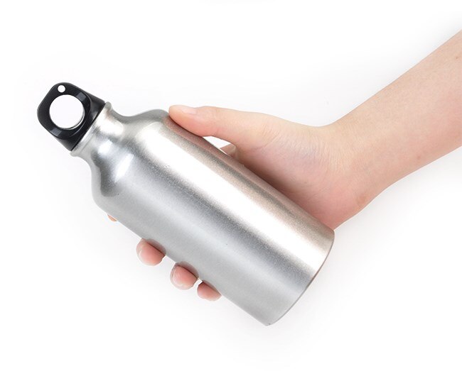 400 ml draussen Sport Wasser Wasserkocher tragbar Aluminium Single Schicht kalt Wasser Tasse Männer Frauen Reiten Wandern Camping Wasser Flasche: Silber-