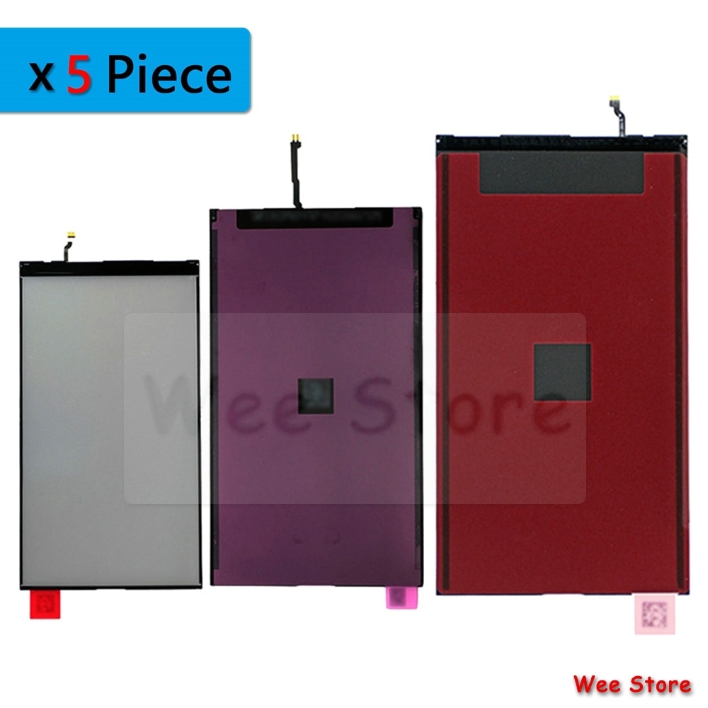 5 Piece Orginal For iPhone 4 4s 5 5c 5s SE 6 Plus LCD Screen Display Backlight Back Light Flex Cable