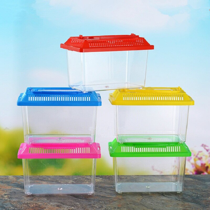 6 st akvarium mini akvarium guldfisk skål sköldpadda husdjur reptil sköldpadda bur foder box office skrivbord spindel ödla hamster hus: Default Title