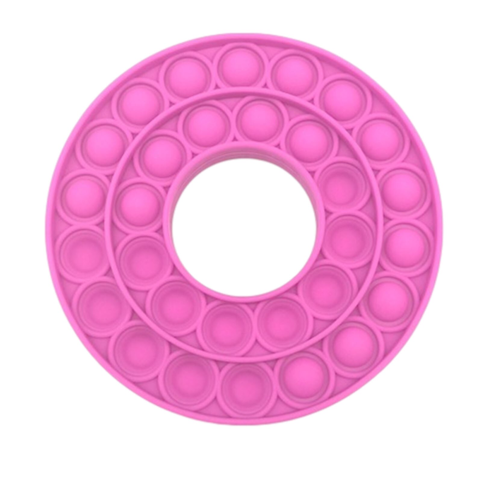 Relieve Pressure Bubble Sensory Toy Desktop Educational Fidget Silicone Toy: Hot Pink