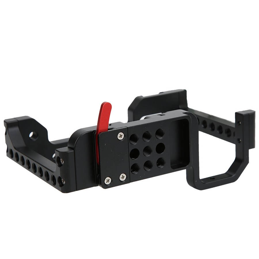 Fazer cinema Camera Rig Gaiola 1/4 "3/8" Para A6400 A6500 Flash Da Câmera Do Monitor