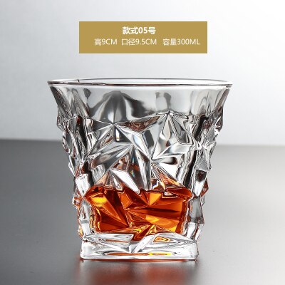 Verre en cristal trempé pour eau chaude et froide, 1 pièce, verres créatifs à vin blanc, liqueur à boire, whisky: 05