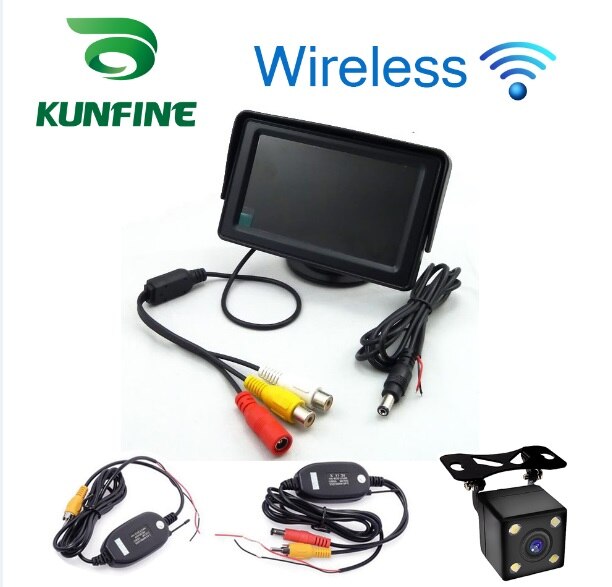 Car Styling 4.3 Inch TFT LCD Screen Car Monitor Display with wifi Rearview Reverse Backup Camera Car TV Display: Monitor and Wifi Cam