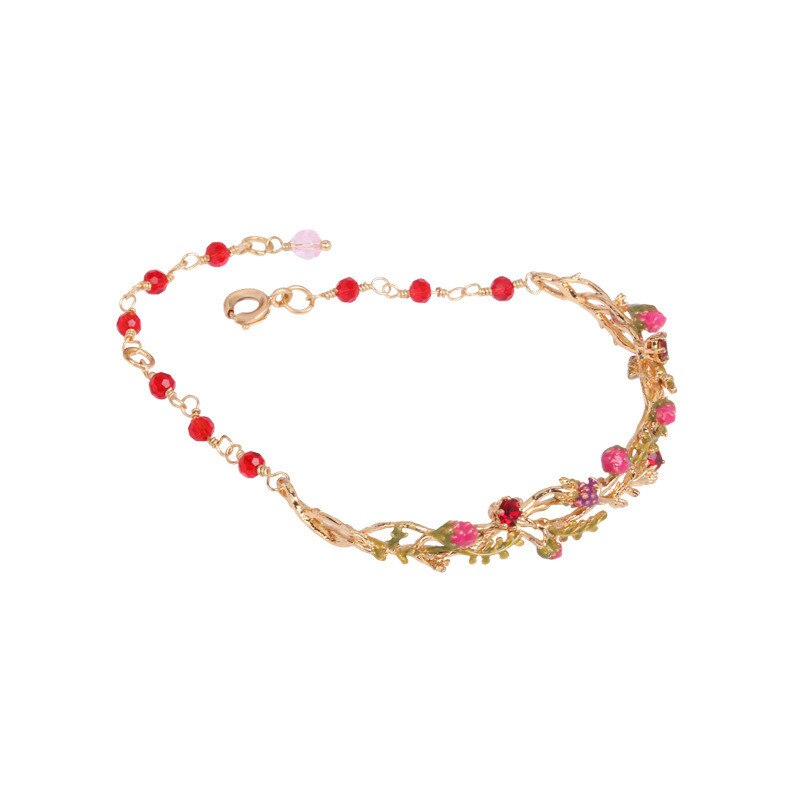 Pianta magica di Serie Braccialetto lampone Fiore Della Vite Fiore Braccialetto Braccialetto Accessori Femminili tutto'ingrosso