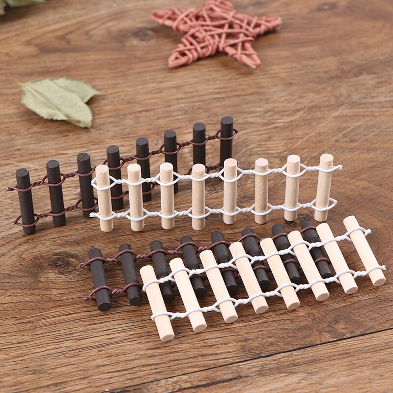 2 szt. Mech mikropejzaż ogrodzenia dziennika ogrodzenia mała ozdoba akcesoria drewniane Nowy przyjazd