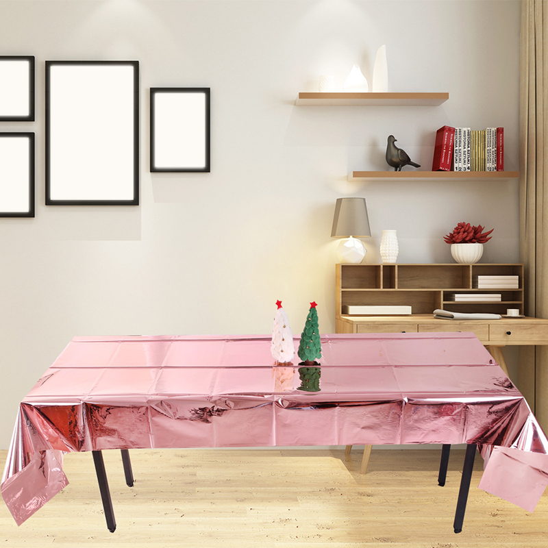 Rose Gold Foil Tablecloth Tablecloth Shiny Tablecloth Suitable for Party Wedding Anniversary Thanksgiving Christmas