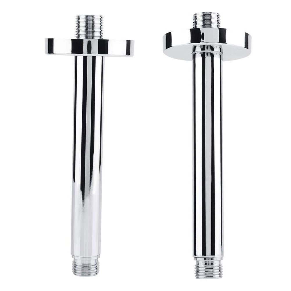 Stainless Steel Round Top Shower Arm Pipe Wall Mount for Bathroom Ceiling Shower Head (15 cm) Support top spray