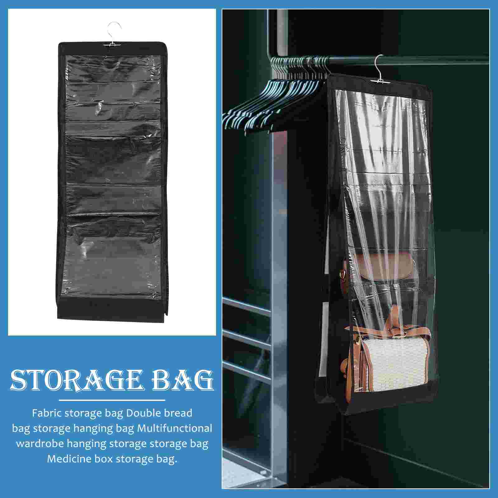 Wardrobe Purse Hanger Hanging Handbag Organizer Space Saving Closet Organizer