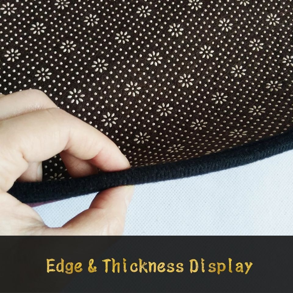 Wishstar Nordic Modern Simple Carpet Black White Circle Strip Bedroom Carpet Round Geometric Rug Chair Mat