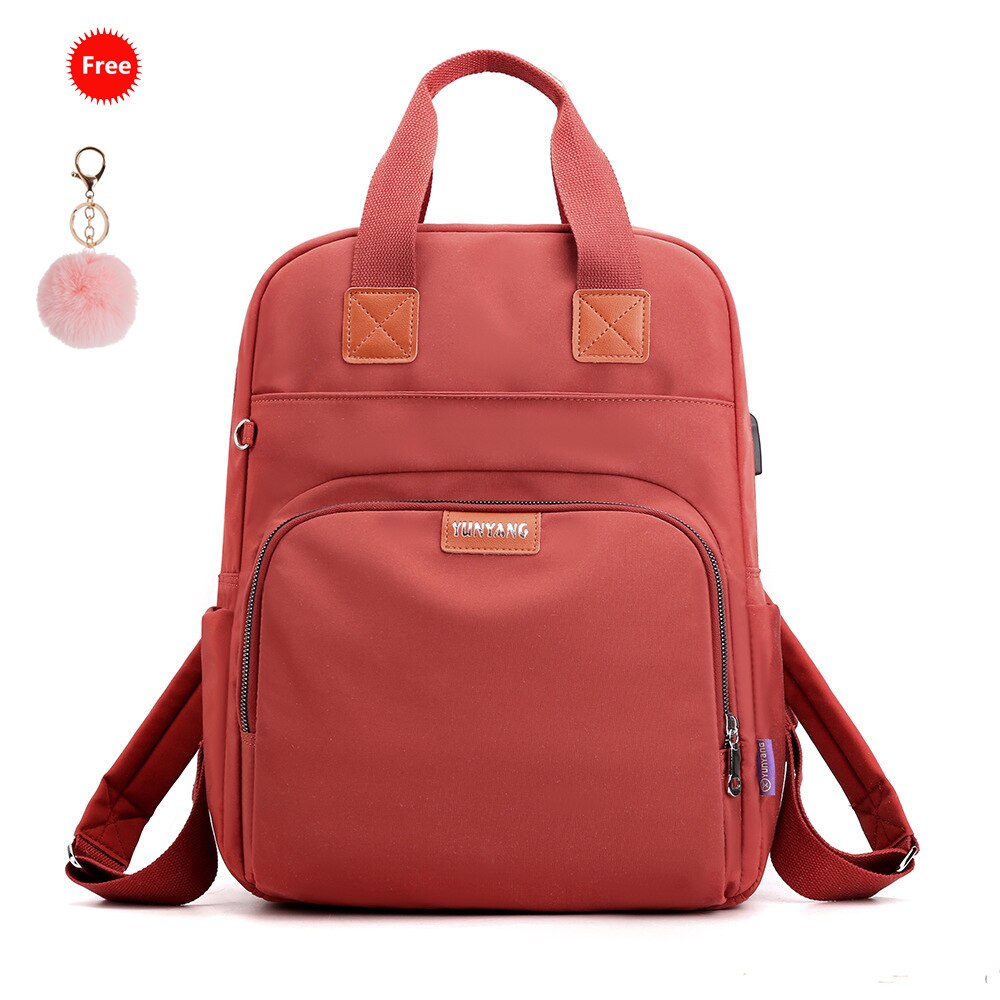 Sac à dos chargeur USB pour filles, hommes, femmes, voyage, cartable pour garçons et adolescents: Orange