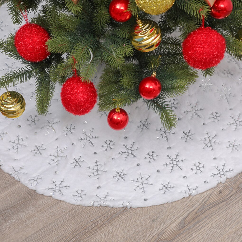 Christmas Tree Skirt Home School Mall Office Christmas Tree Cloth Floor Mat Carpet Decor 90/122cm Christmas decorations