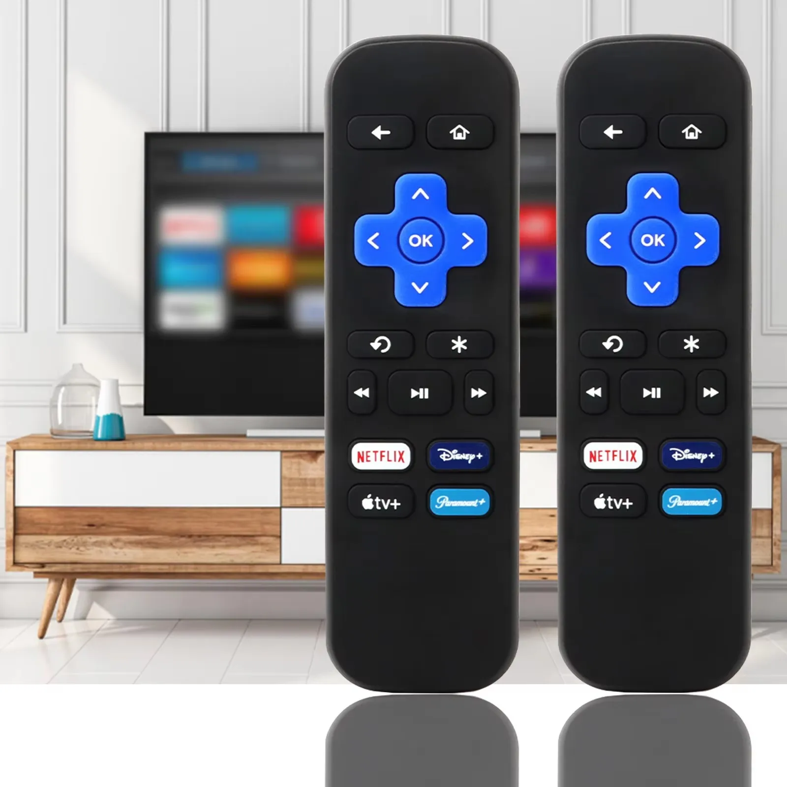 ZLRLMHY Uso de control remoto para decodificador Roku STB 1/2/3/4 Express Premiere Ultra Controller con botón de acceso directo