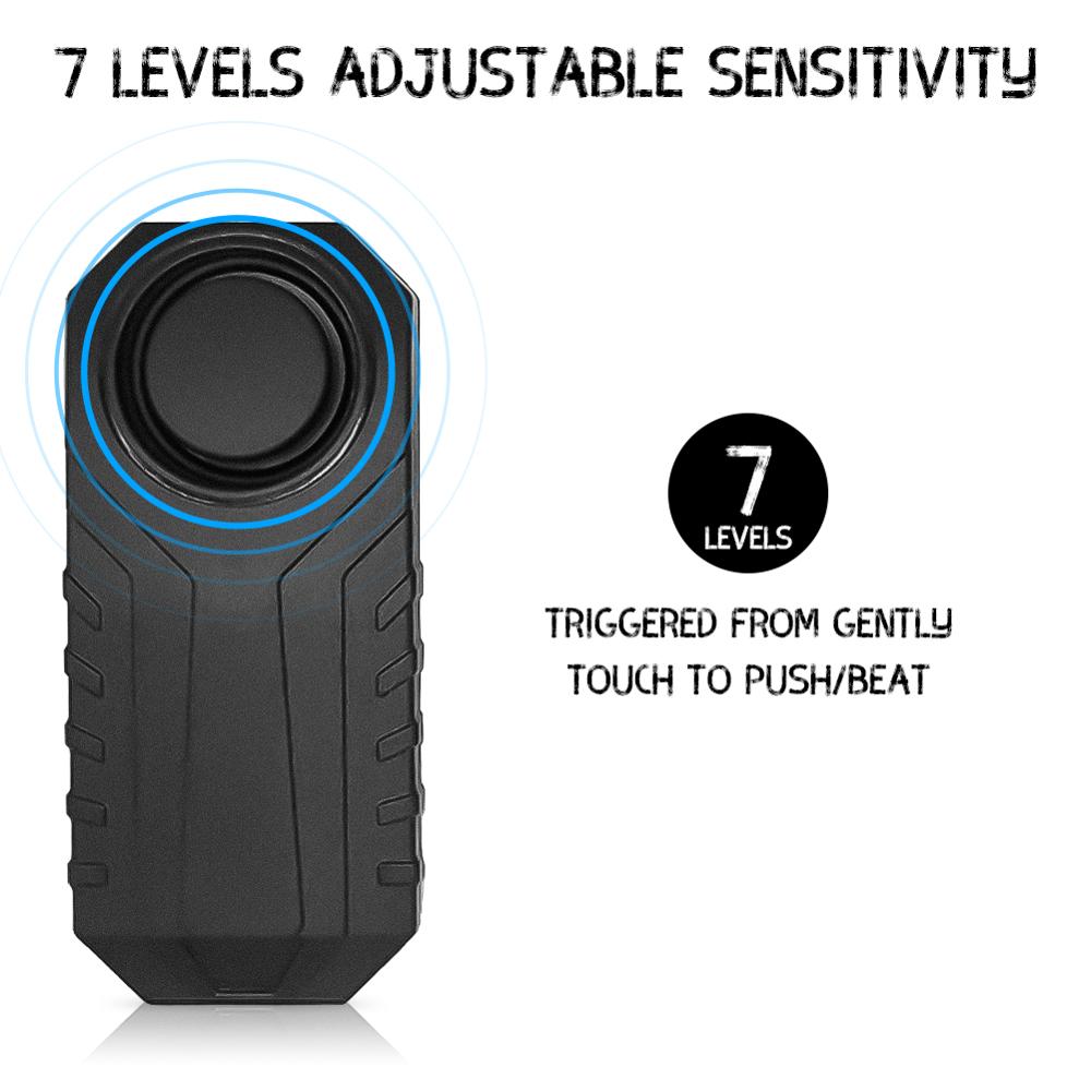113dB Waterproof Anti-Theft Alarm Lock Motorcycle Electric Vehicle Bicycle Anti Lost Remind Vibration Warning Alarm Sensor