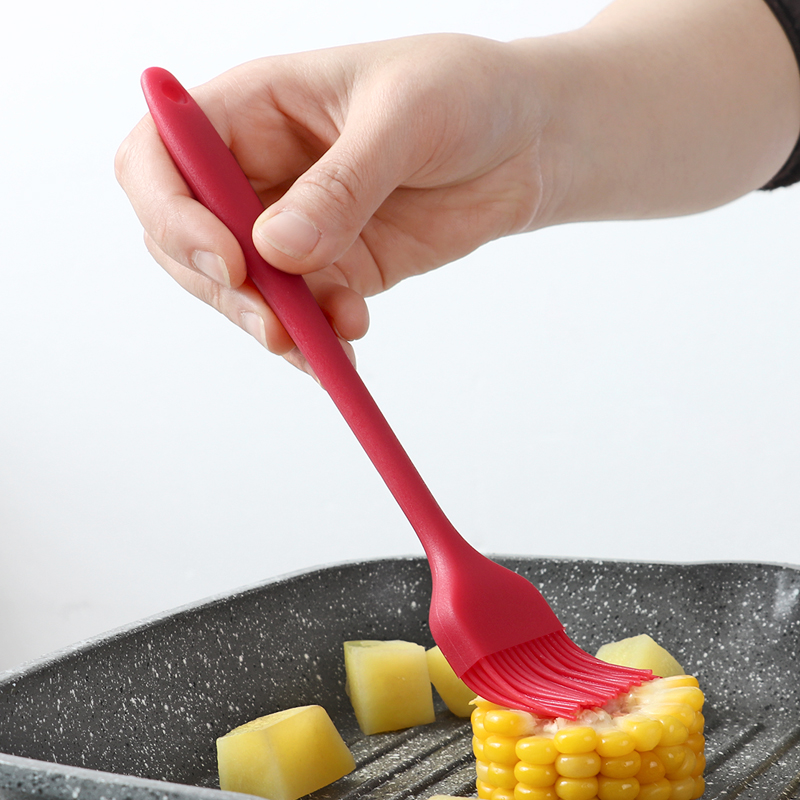 Silica gel olie børste køkken pandekage olie børste fjerner ikke hår lille børste husholdning høj temperatur bageværktøj grill