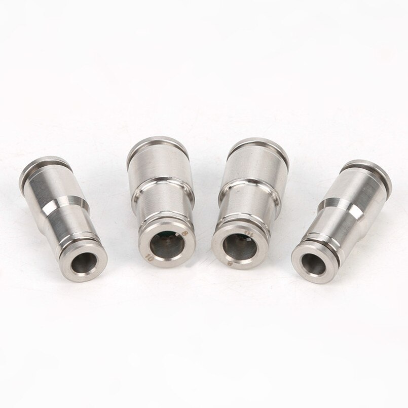 4mm 6mm 8mm 10mm 12mm 14mm 16mm Tube OD 304 Stainless Steel Reducer Pneumatic Air Fitting Push In Quick Connector