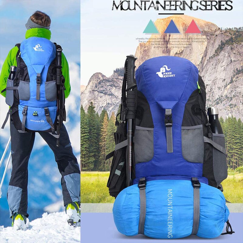 50L Waterproof Ultra Lightweight Hiking Backpack Men Mountain Bags Unisex Outdoor Sport Daypack Travel Climbing Fishing Backpack