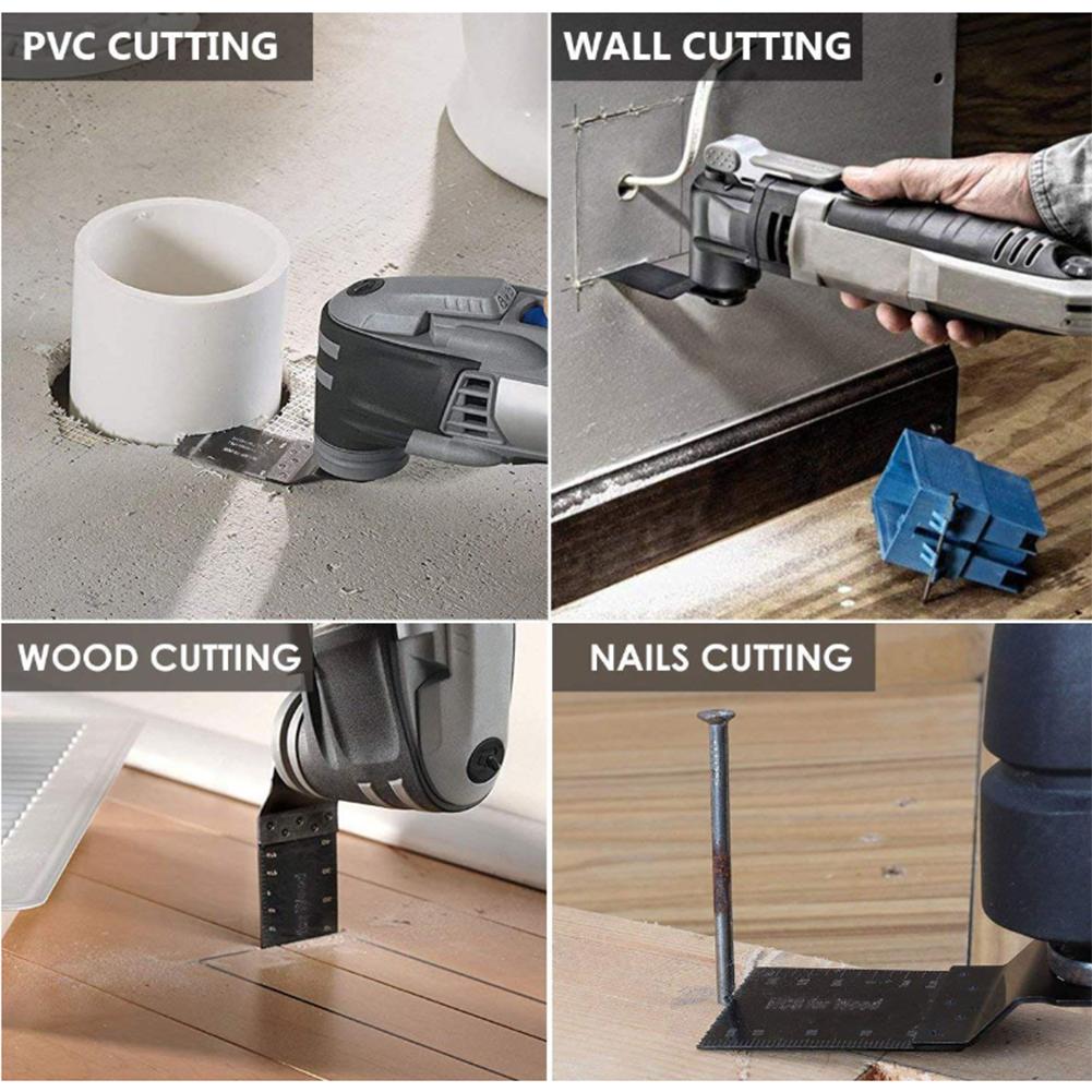 Outils de réparation pour bois, métal et plastique, lames de scie à oscillation 22 pièces