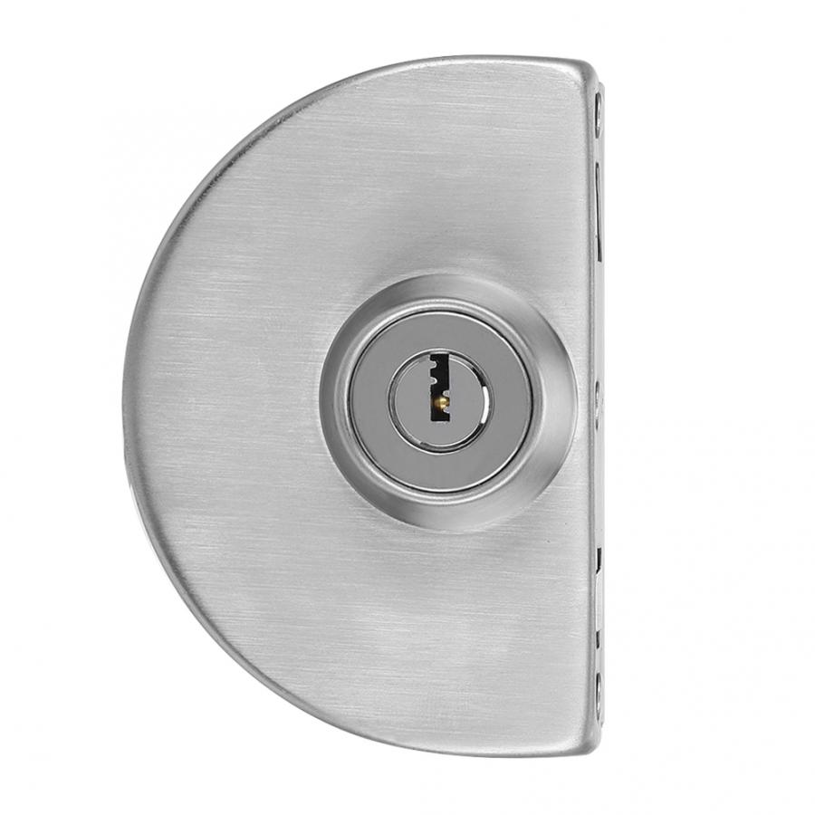 smart door lock Stainless Iron Double Glass Door Lock Latch Semi-Circular for Home Security Accessories Glass Door Latch