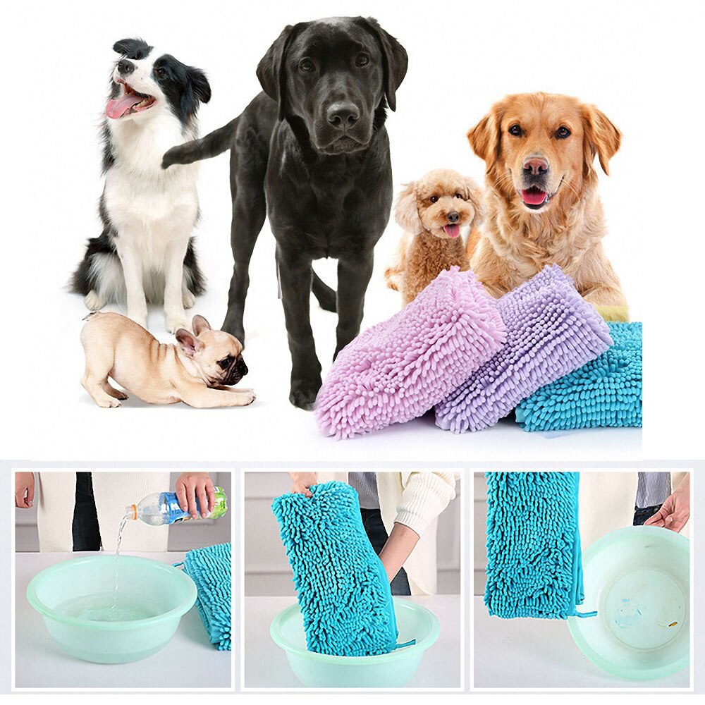 Asciugamano Da Bagno Per Cani - Asciugamano Da Bagno In Microfibra Super Assorbente Ad Asciugatura Rapida Per Cani E Gatti Morbido 91994614 - Foto 7