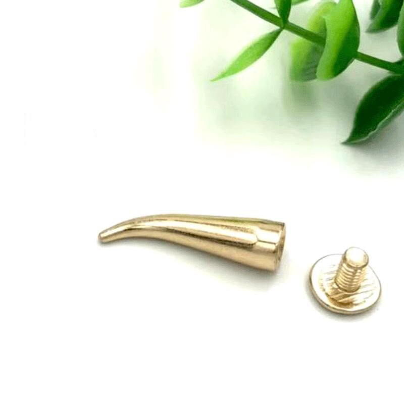 Clous coudés en cuivre 25MM, 10 pièces/lot, accessoires artisanaux en cuir, vêtements, crochets, matériaux animaux de compagnie, Rivets, seaux