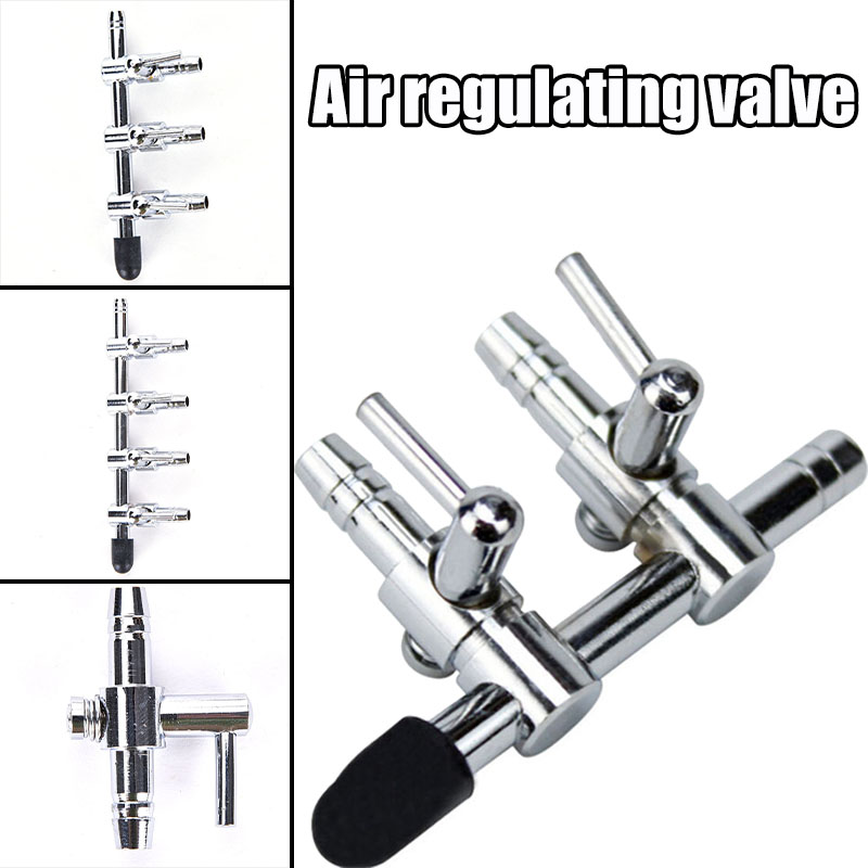 Stainless Steel Aquarium Gang Valve 1/2/3/4/5 Ways Air Flow Splitter Lever Stainless Steel Aquarium Gang Valve Fish Tank PRE