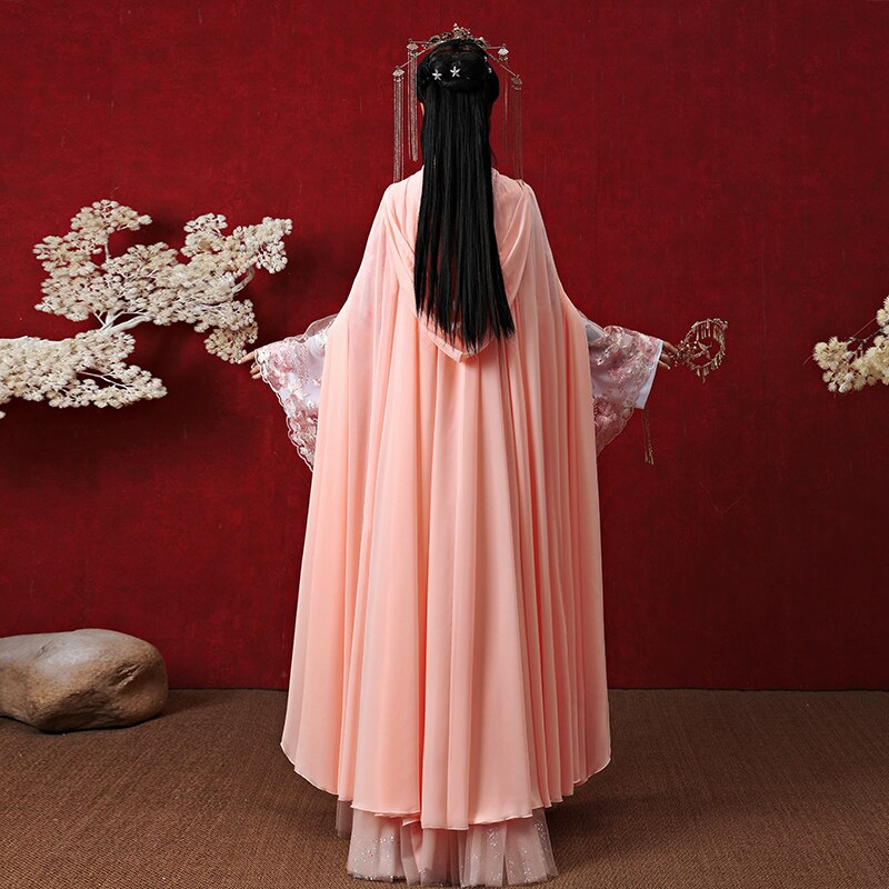 Hooded Ancient Hanfu Cape Women Han Dynasty Princess Clothing Female Chinese Fairy Dress Cloak Sunscreen Hanfu Cloak