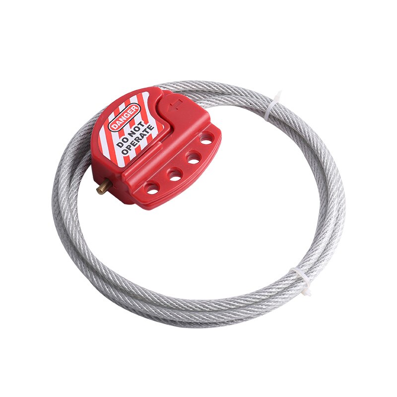 Verstelbare Kabel Lockout Universele Klep Veiligheid Loto Lock Combinatie Security Staaldraad Abs Body 6Mm Lengte 2M Met 4 Sloten