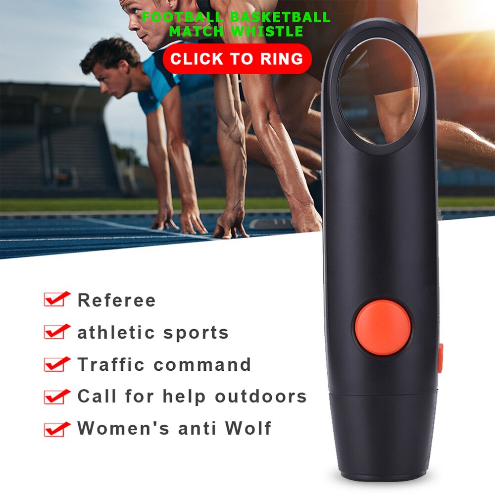 Sifflet électronique pour arpenteur électrique pratique, pour survie en plein air, jeu de basket-ball, pom-pom girl