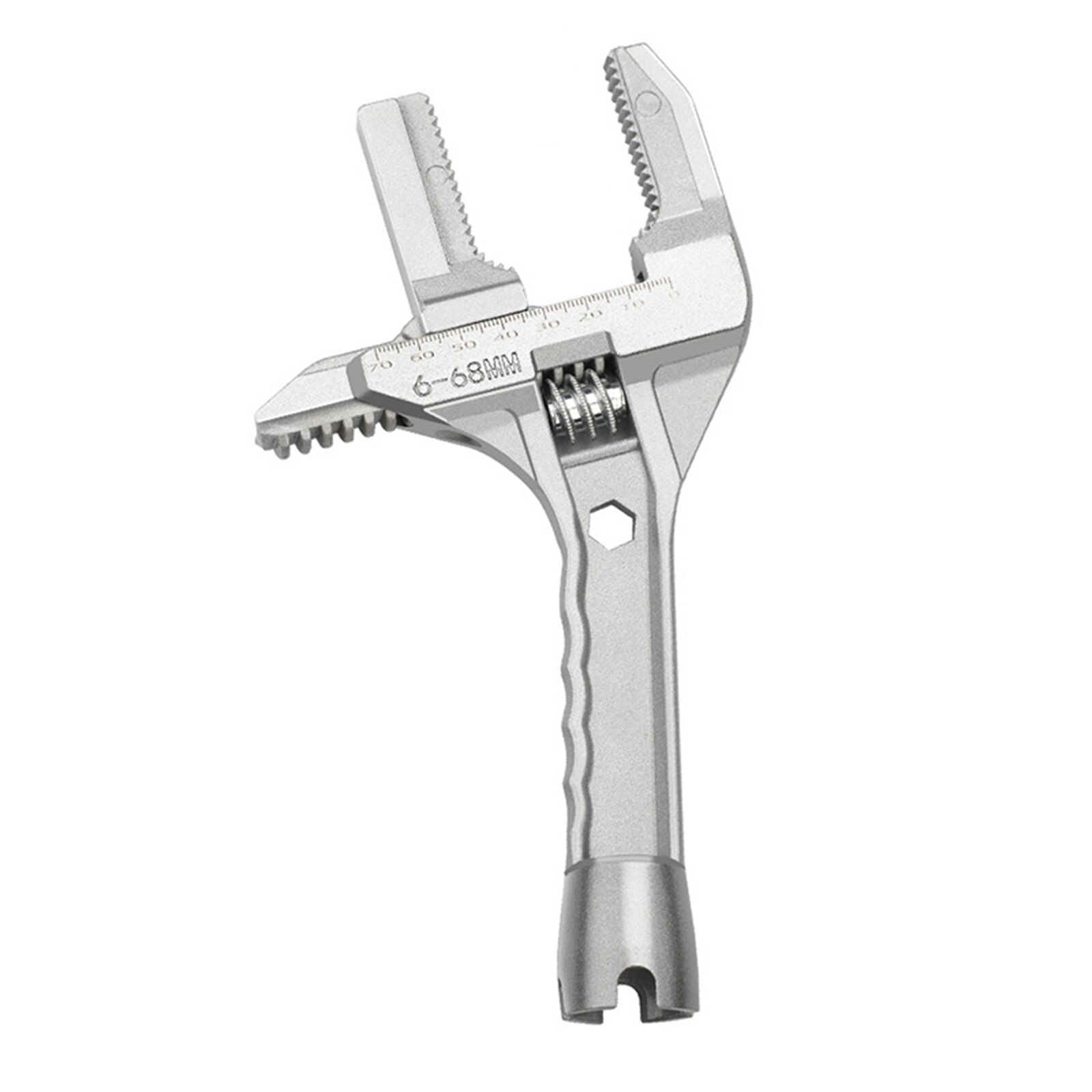 Open End Wrench Multifunctional Wrench Short Handle Large Opening Maintenance Wrench Adjustable Wrench for Bathroom Sewer Faucet: SilverA3