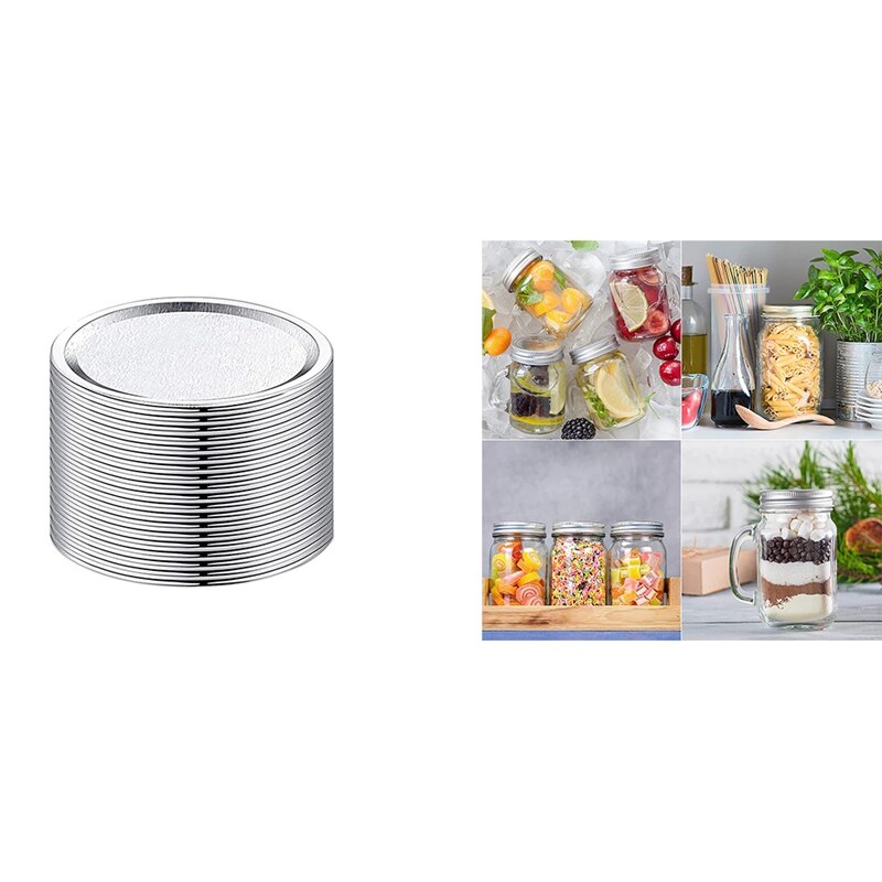 Inblikken Deksels, Mond Inblikken Deksels, Split-Type Metalen Deksel Voor Bal, kerr Jar-Luchtdicht Mason Pot Deksels