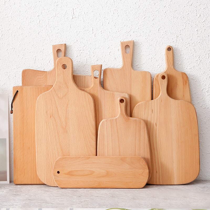 Tabla de cortar de cocina, utensilio de madera para Pizza, Dim Sum, para cortar Sushi, verduras y carne