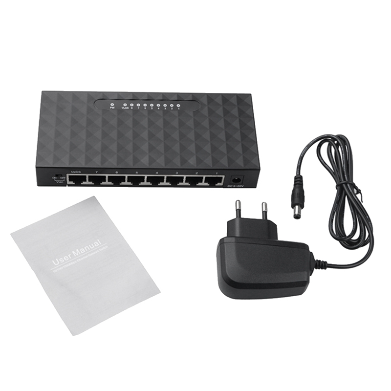 Gigabit Switch Ethernet Smart Switcher Hoge Prestaties 1000Mbps Ethernet Netwerk Switch RJ45 Hub (Eu Plug)