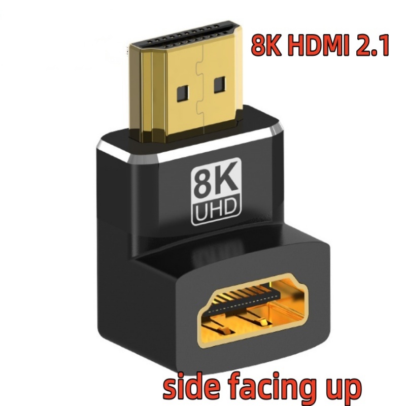 HDMI 2.1 Male to Femal Adapter 8k60Hz 4k120Hz High Speed Micro Mini HDMI to HDMI 48Gbps Adapter Coupler for Video Modes TV PC: black