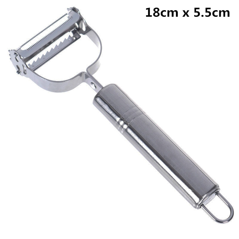 Potatisskalare i rostfritt stål gurka morotsskalare frukt grönsaksverktyg kökstillbehör 2 stilar