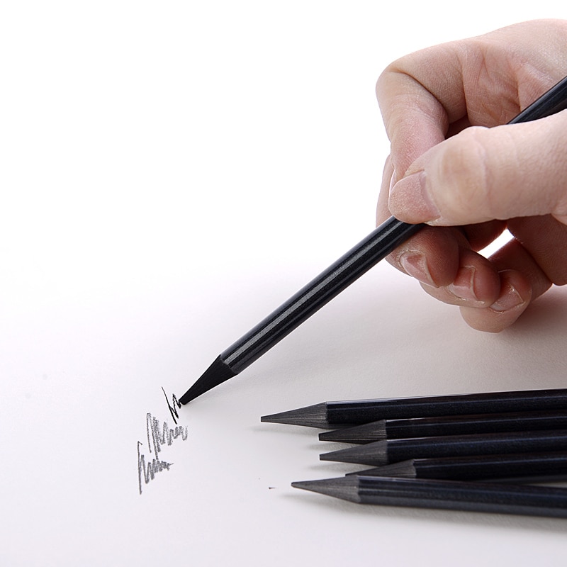 3 kvaliteter/sæt hårdt/medium/blødt træfrit kul blyantsæt skitse blyant tegneværktøj brevpapir til kunstmaling