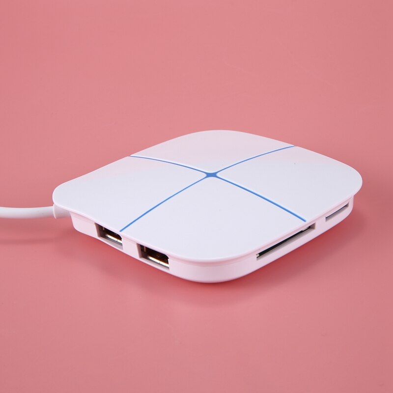 6-- porttinen usb 2.0 -keskitin tf sd-kortinlukijalla flash-ilmaisin usb 2.0 -jakaja usean laitteen pöytätietokoneisiin