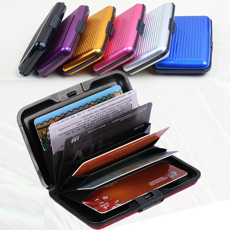 1PC waterproof stainless steel business credit card case company name credit card card holder aluminum metal case