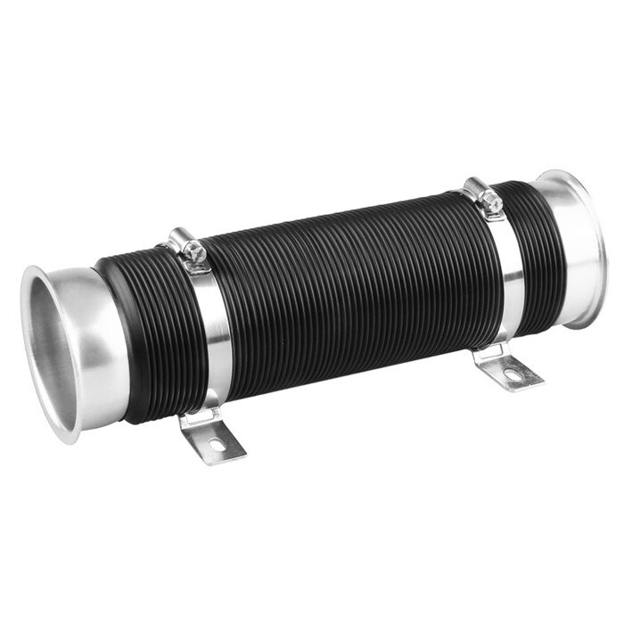 Universal 76mm 3in flexibelt luftintagsrör slang rör kanal expanderbart kallluftintagssats  dp003: Silver-